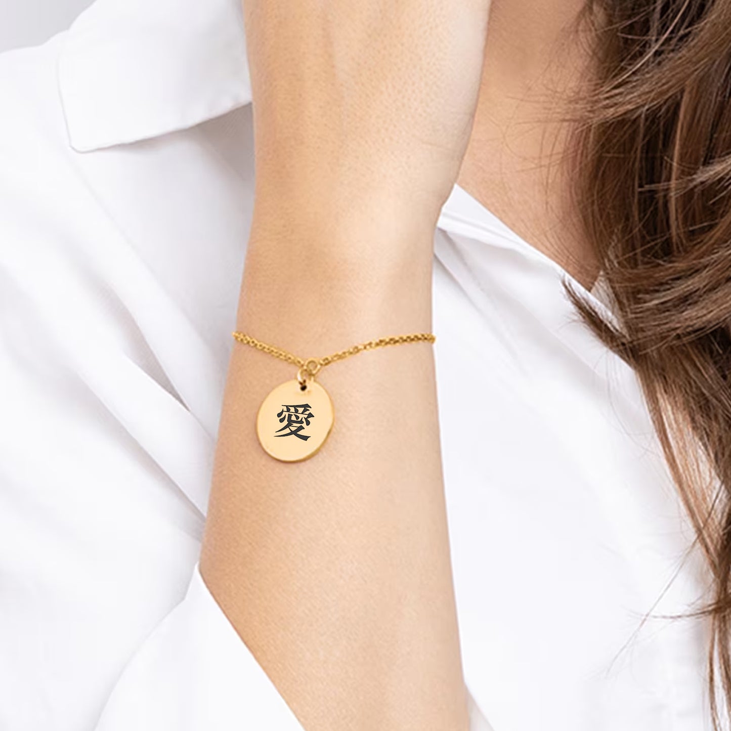 Bracciale Medaglione Kanji Giapponese Donna