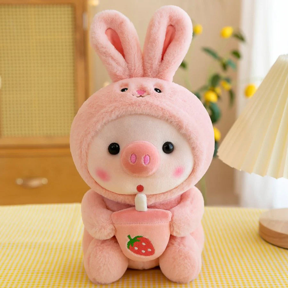 Peluche maialino Bubble Tea Kawaii