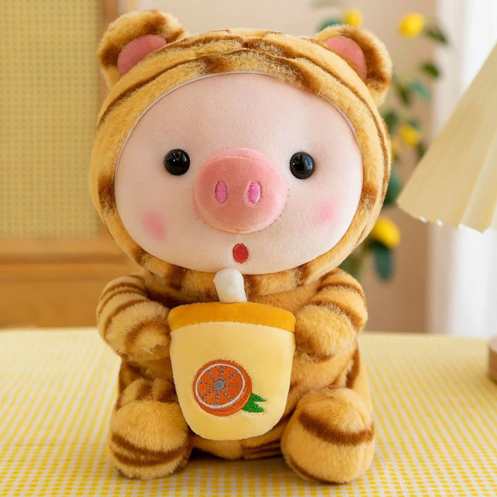 Peluche maialino Bubble Tea Kawaii