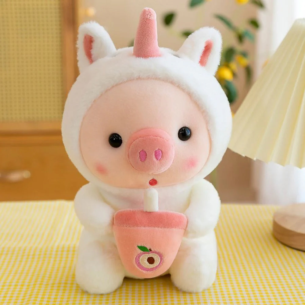 Peluche maialino Bubble Tea Kawaii