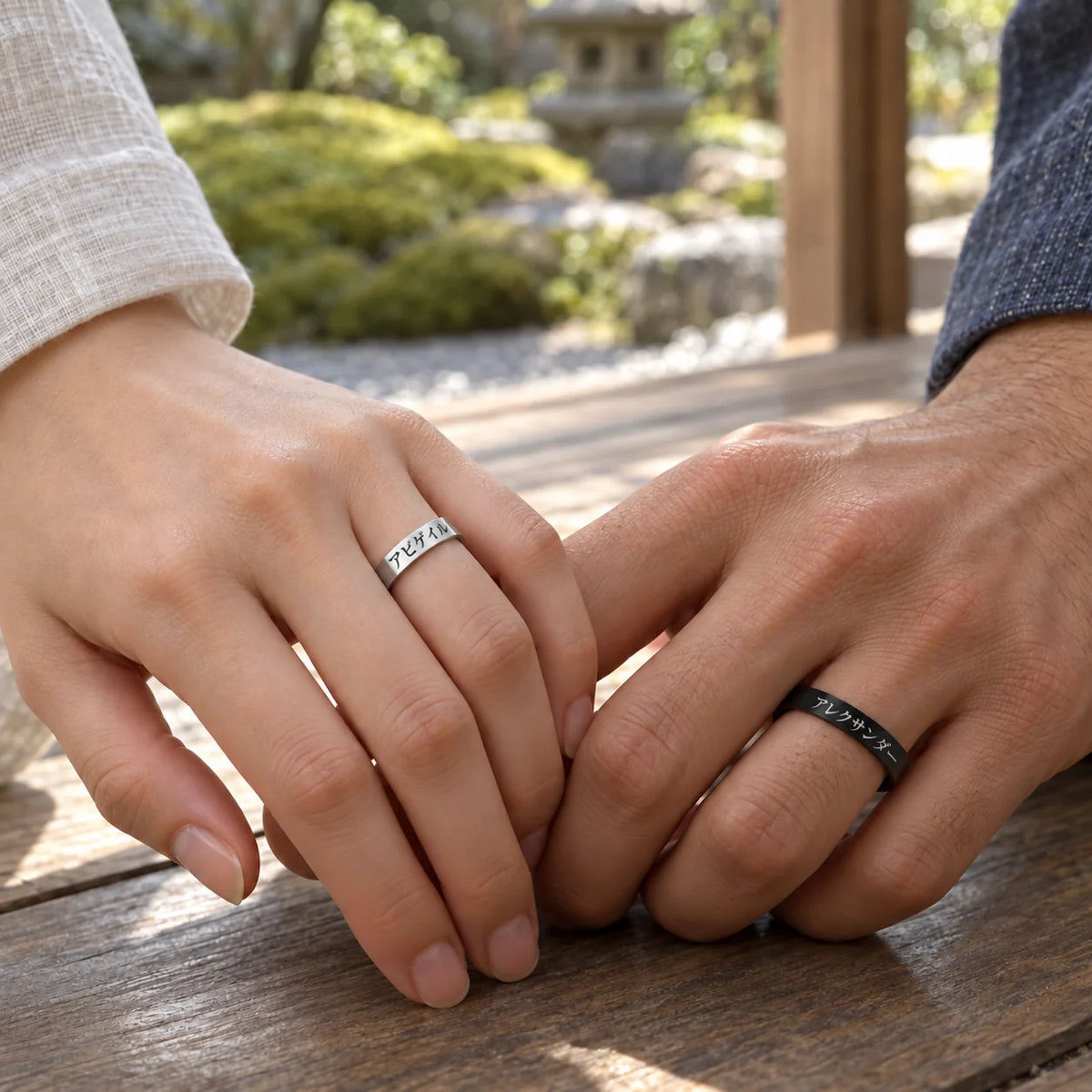 Anello giapponese sottile personalizzato