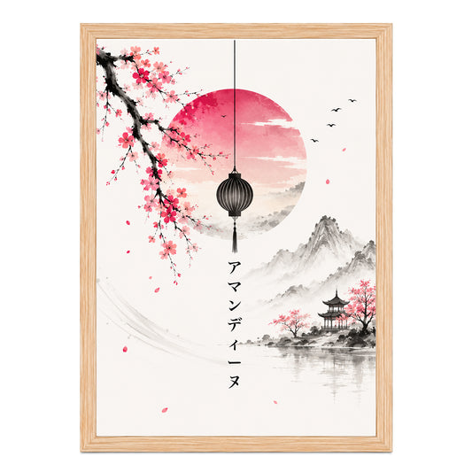 Quadro Giapponese Personalizzato – Paesaggio Sakura