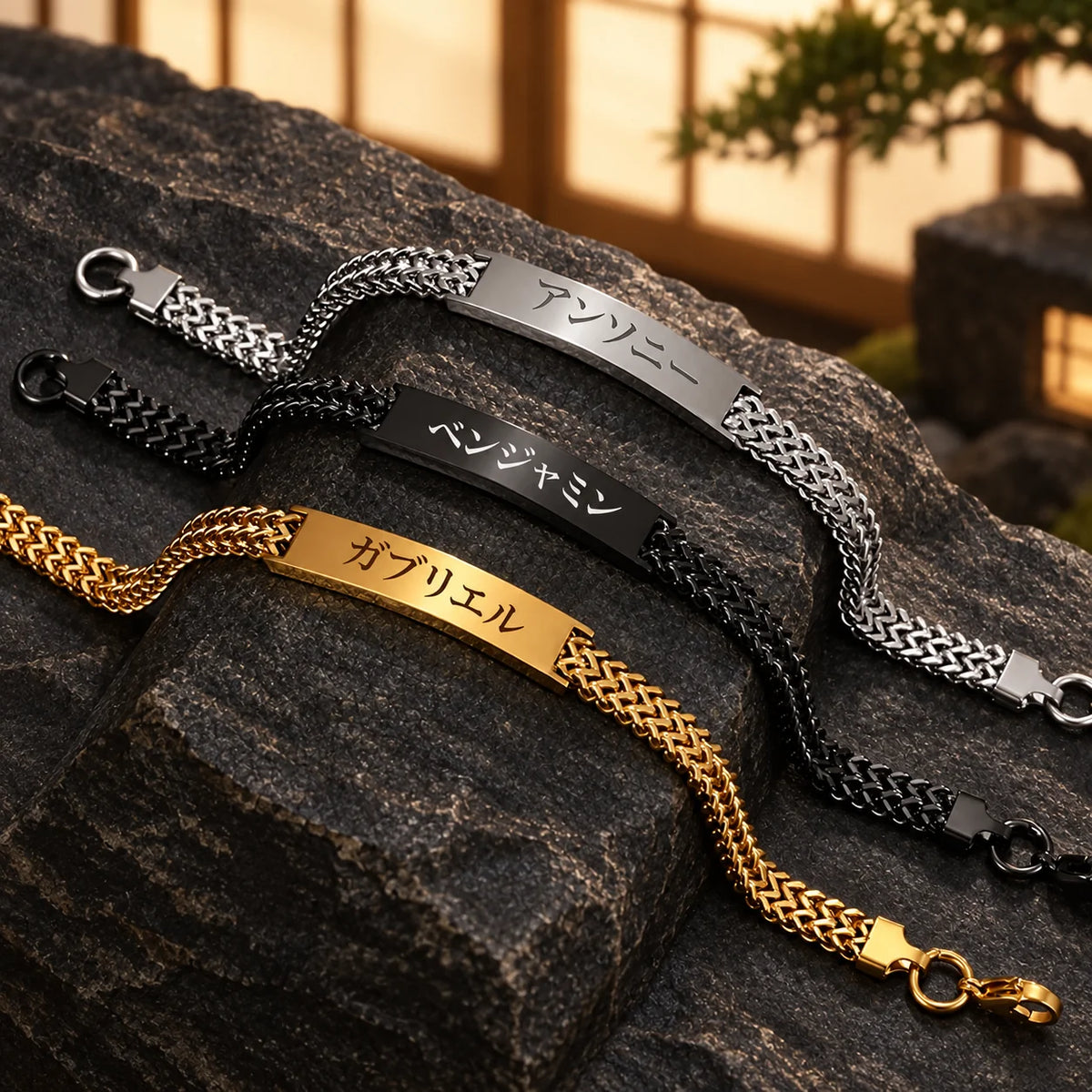 Bracciale Targhetta Giapponese Uomo