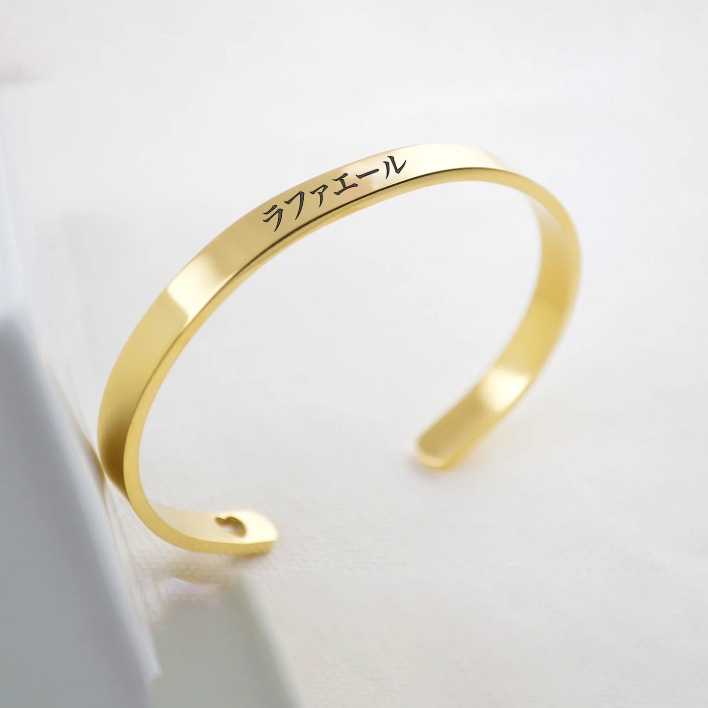 Bracciale Rigido con Nome Giapponese Inciso