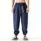 Pantalon Edo bleu marine style japonais pour homme