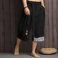 Pantalon Taro Zen en lin noir léger