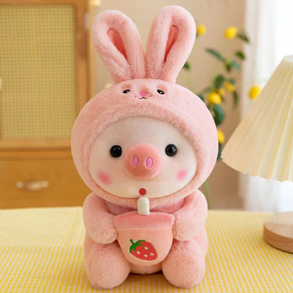 Peluche maialino Bubble Tea Kawaii