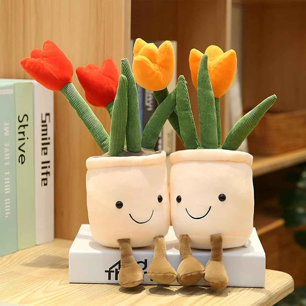 Peluche Kawaii fiore di tulipano