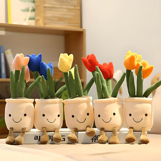 Peluche Kawaii fiore di tulipano
